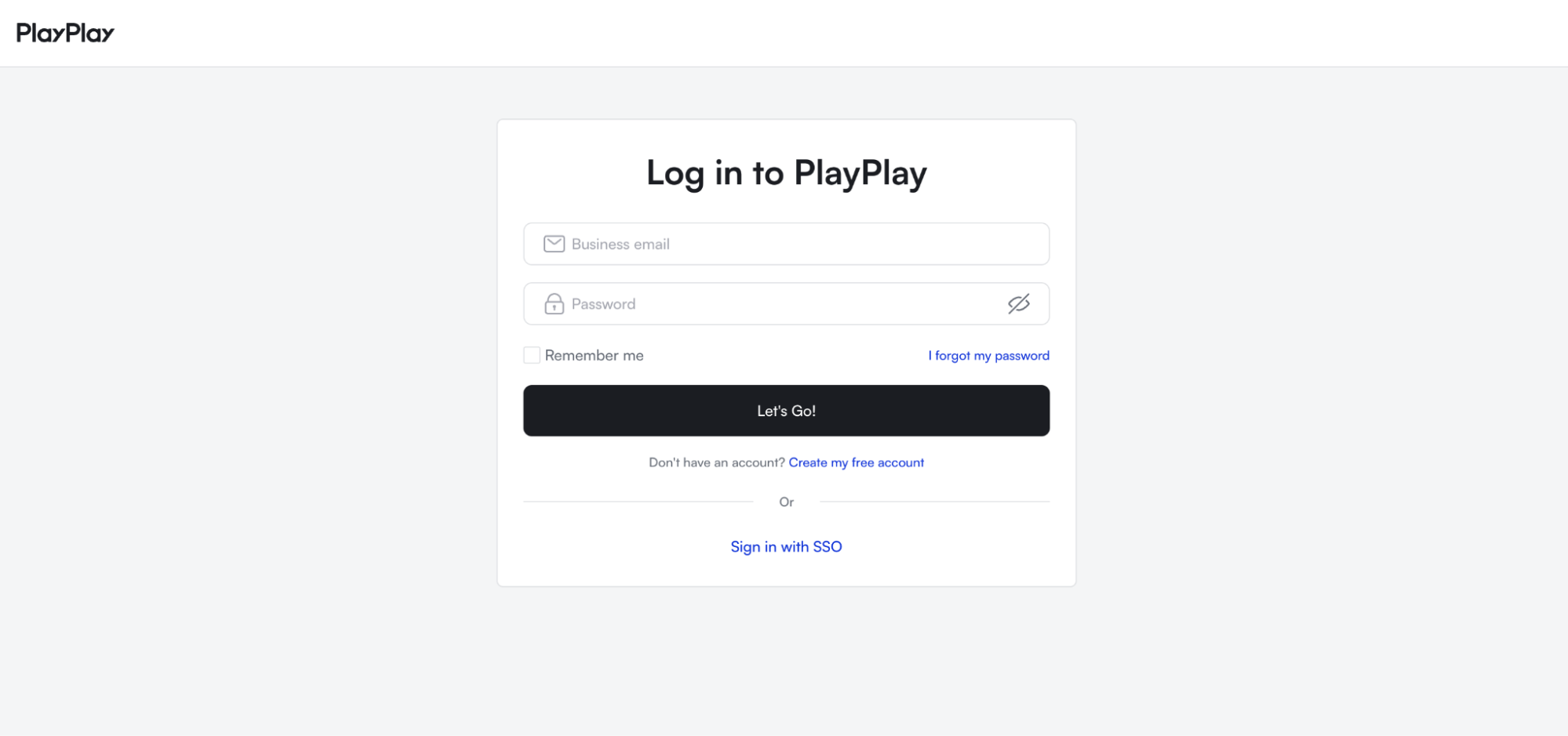 Log in playplay