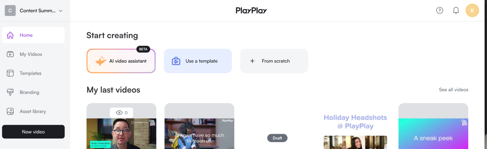 Log into your PlayPlay account