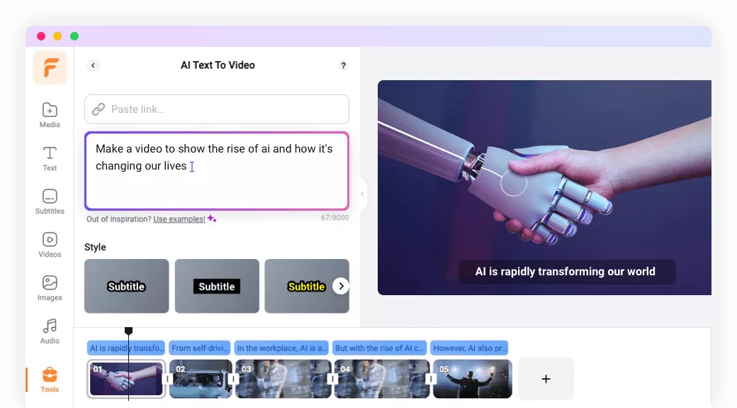 FlexClip : pour générer des contenus en text-to-video aisément